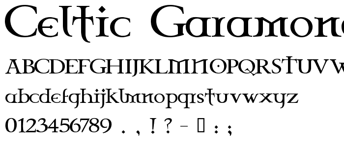 Celtic Garamond the 2nd font